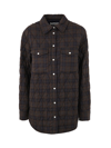Isabel Marant Étoile Quilted Checked Button-up Shirt In Brown
