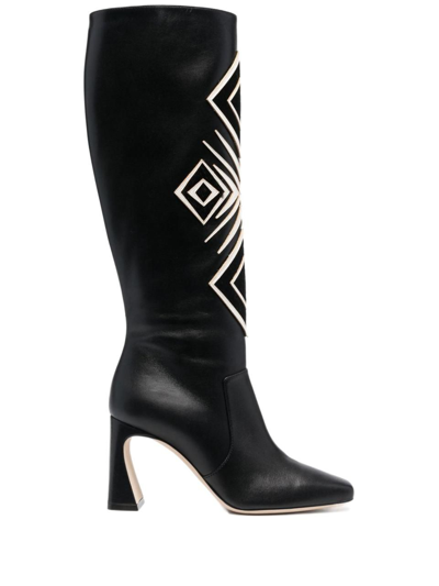 Alberta Ferretti Womens Black Ankle Boots