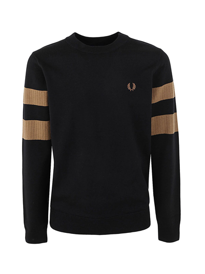 Fred Perry Mens Black Sweater
