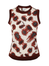 Paul Smith Sleeveless Crew Neck Printed Sweater In Orange