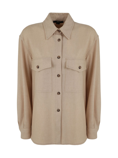 Seventy Tencel Wool Flannel Jacket In Brown