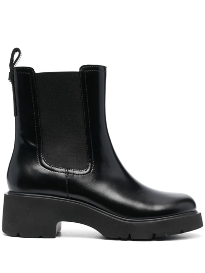 Camper 55mm Chunky Leather Boots In Black