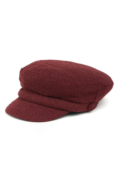 Vince Camuto Nubby Conductor Cap In Burgundy