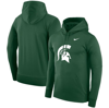 NIKE NIKE GREEN MICHIGAN STATE SPARTANS PERFORMANCE PULLOVER HOODIE