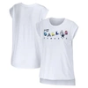 WEAR BY ERIN ANDREWS WEAR BY ERIN ANDREWS WHITE DALLAS COWBOYS GREETINGS FROM MUSCLE T-SHIRT