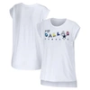 Wear By Erin Andrews White Dallas Cowboys Greetings From Muscle T-shirt In White