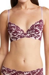 Wacoal Instant Icon Underwire Bra In Fragrant Lilac/ Pickled Beet