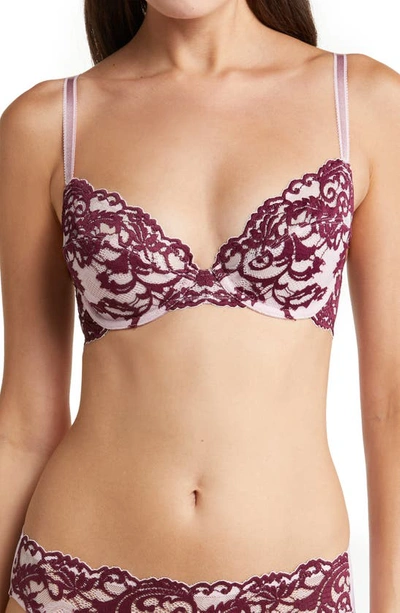 Wacoal Instant Icon Underwire Bra In Fragrant Lilac/ Pickled Beet