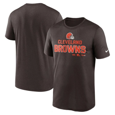 NIKE NIKE BROWN CLEVELAND BROWNS LEGEND COMMUNITY PERFORMANCE T-SHIRT