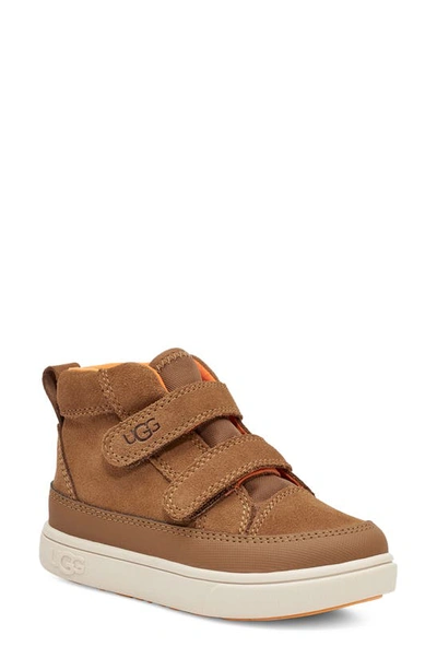 Ugg Kids' Rennon Ii Waterproof High Top Sneaker In Chestnut