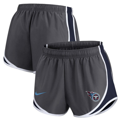Nike Women's Dri-fit Logo Tempo (nfl Tennessee Titans) Shorts In Grey