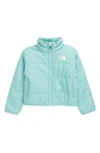 The North Face Kids' Mossbud Reversible Water Repellent Faux Fur Jacket In Wasabi