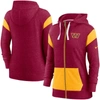Nike Women's  Burgundy, Gold Washington Commanders Monaco Lightweight Full-zip Hoodie In Burgundy