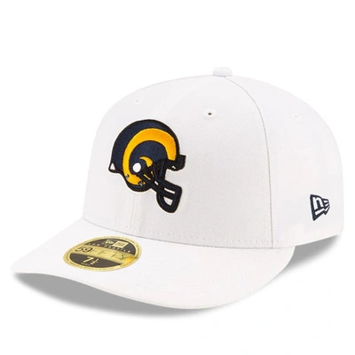 New Era White Los Angeles Rams Historic Omaha Low Profile 59fifty Fitted Hat
