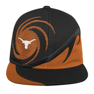 Mitchell & Ness Kids' Big Boys  Orange And Black Texas Longhorns Spiral Snapback Hat In Orange,black