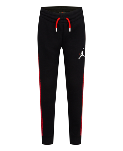 Jordan Big Boys Air Speckled Fleece Pants In Black