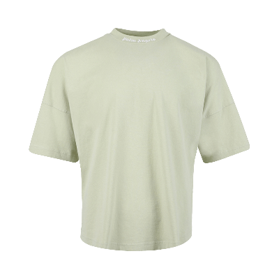 Pre-owned Palm Angels Classic Logo Over Tee 'mint/white' In Green