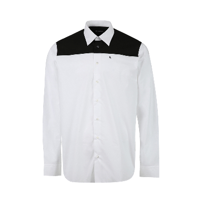 Pre-owned Raf Simons Bicolor Americano Shirt Print On Shoulder 'white/black'