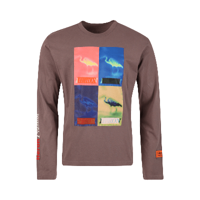 Pre-owned Heron Preston Multi Heron Censored Long-sleeve Tee 'grey/multicolor'