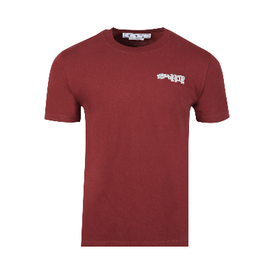 Pre-owned Off-white Carlos Arrow Slim Short-sleeve Tee 'burgundy' In Red