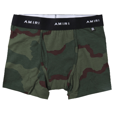 Pre-owned Amiri Waistband Camo Boxers 'orange/black'