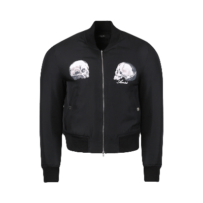 Pre-owned Amiri Dual Skull Bomber 'black'