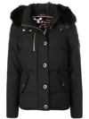 Moose Knuckles "3q Canvas Down Jacket With Shear In Nero