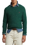 Polo Ralph Lauren Donegal Wool Blend Crewneck Sweater In Forest Green Donegal