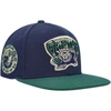 MITCHELL & NESS MITCHELL & NESS NAVY/GREEN VANCOUVER GRIZZLIES  HARDWOOD CLASSICS GRASSLAND FITTED HAT