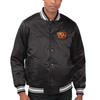 Starter Black Washington Commanders Locker Room Satin Varsity Full-snap Jacket In Black