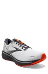 Brooks Ghost 14 Running Shoe In Oyster/ Cherry/ Ebony