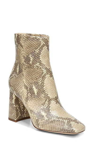 Sam Edelman Codie Square Toe Bootie In Wheat Multi Snake Print