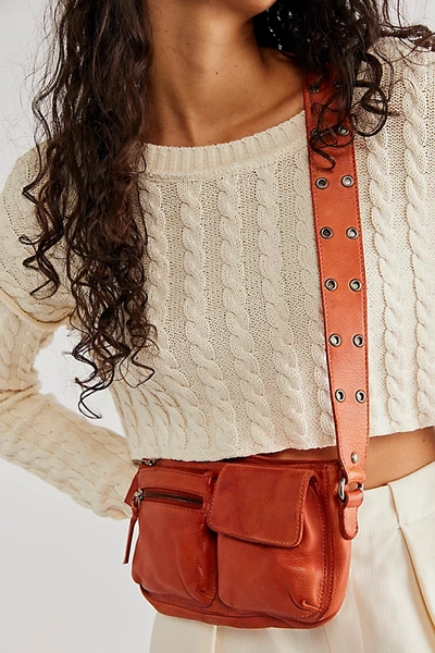 Free People Wade Leather Sling In Tiger Lily