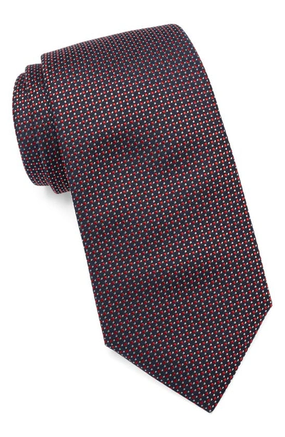 Hugo Boss Neat Recycled Polyester Tie In Bright Red