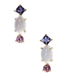 ANITA SOMAYAJI EXCLUSIVE PINK SAPPHIRE, CHALCEDONY, IOLITE EARRING