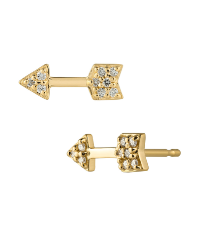 Anita Somayaji 14k Diamond Arrow Stud Earring In Gold