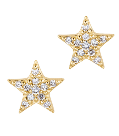 Anita Somayaji 14k Diamond Star Stud Earring In Gold