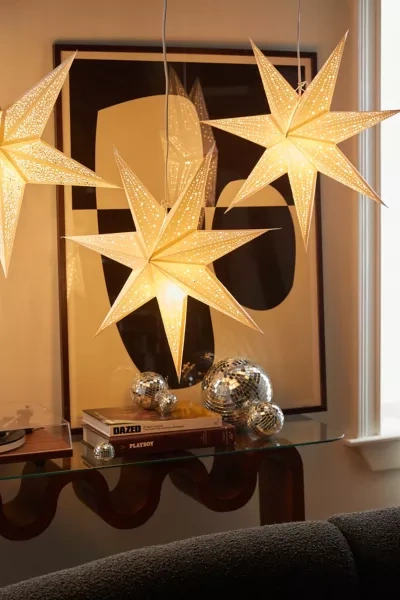 Urban Outfitters 7-point Star Paper Lantern In White
