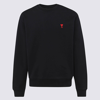Ami Alexandre Mattiussi Logo Organic Cotton Jersey Sweatshirt In Black