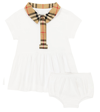BURBERRY BABY COTTON DRESS AND BLOOMERS SET