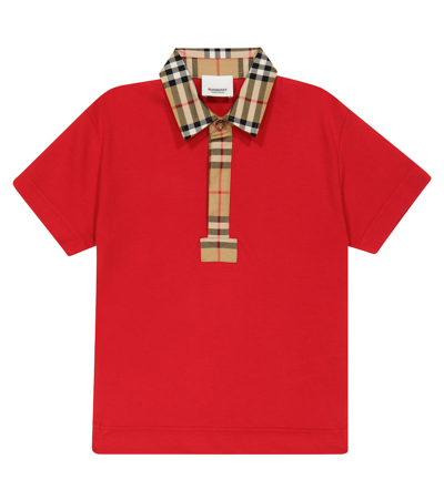 Burberry Kids' Polo衫  儿童 颜色 红色 In Red