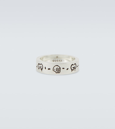 Gucci Gg Sterling Silver Ring In Argentoaurecoblack