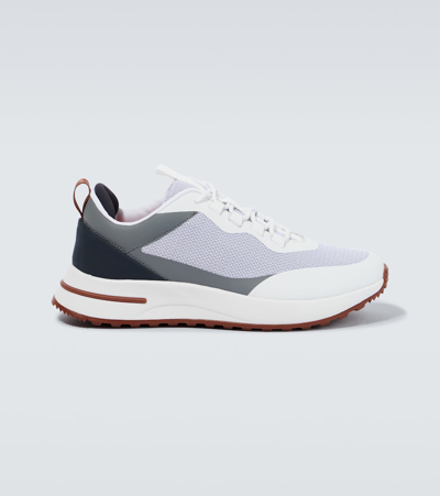 Loro Piana Weekend Walk Performance Mesh Low-top Trainers In Gris Frost