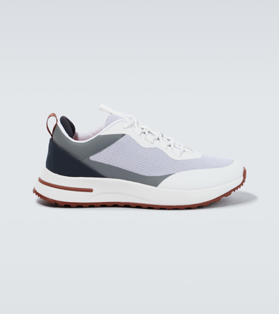 Loro Piana Weekend Walk Performance Mesh Low-top Sneakers In Gris Frost