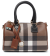 BURBERRY CHECKED CANVAS TOTE BAG