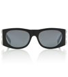 Givenchy 4g Acetate Sunglasses In Shiny Black / Smoke Mirror