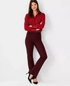 Ann Taylor The Petite High Waist Side Zip Trouser Pant In Bold Bordeaux
