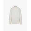 Aligne Geon Oversized Recycled Polyester-blend Knitted Jumper In Ivory