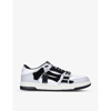 Amiri Skeleton Leather Low-top Sneakers In Grey/p.cmb
