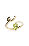 BEA BONGIASCA HALF 9K PERIDOT; AND ENAMEL RING